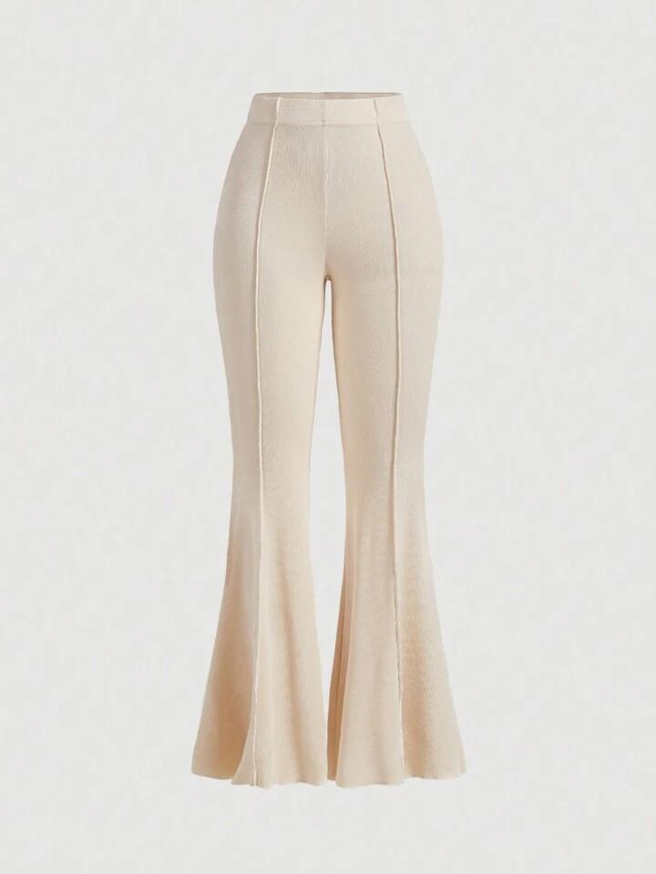 High Waist Wavy Flare Pant