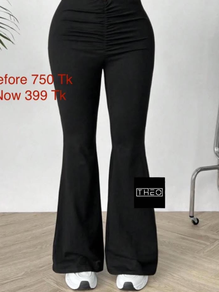 High Waist Ruched Flare Pant