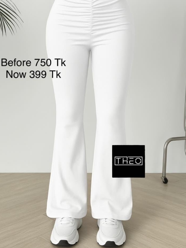 High Waist Ruched Flare Pant